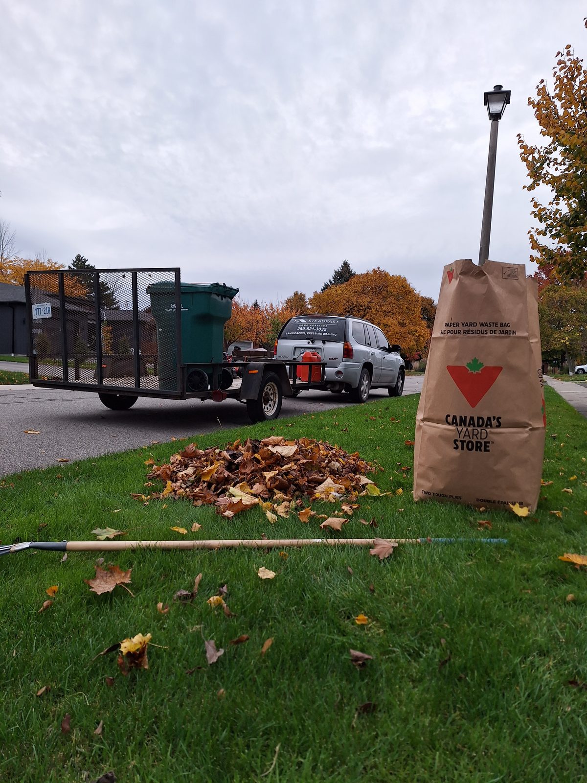 Fall leaf cleanup — bagged and cleared — Niagara Region