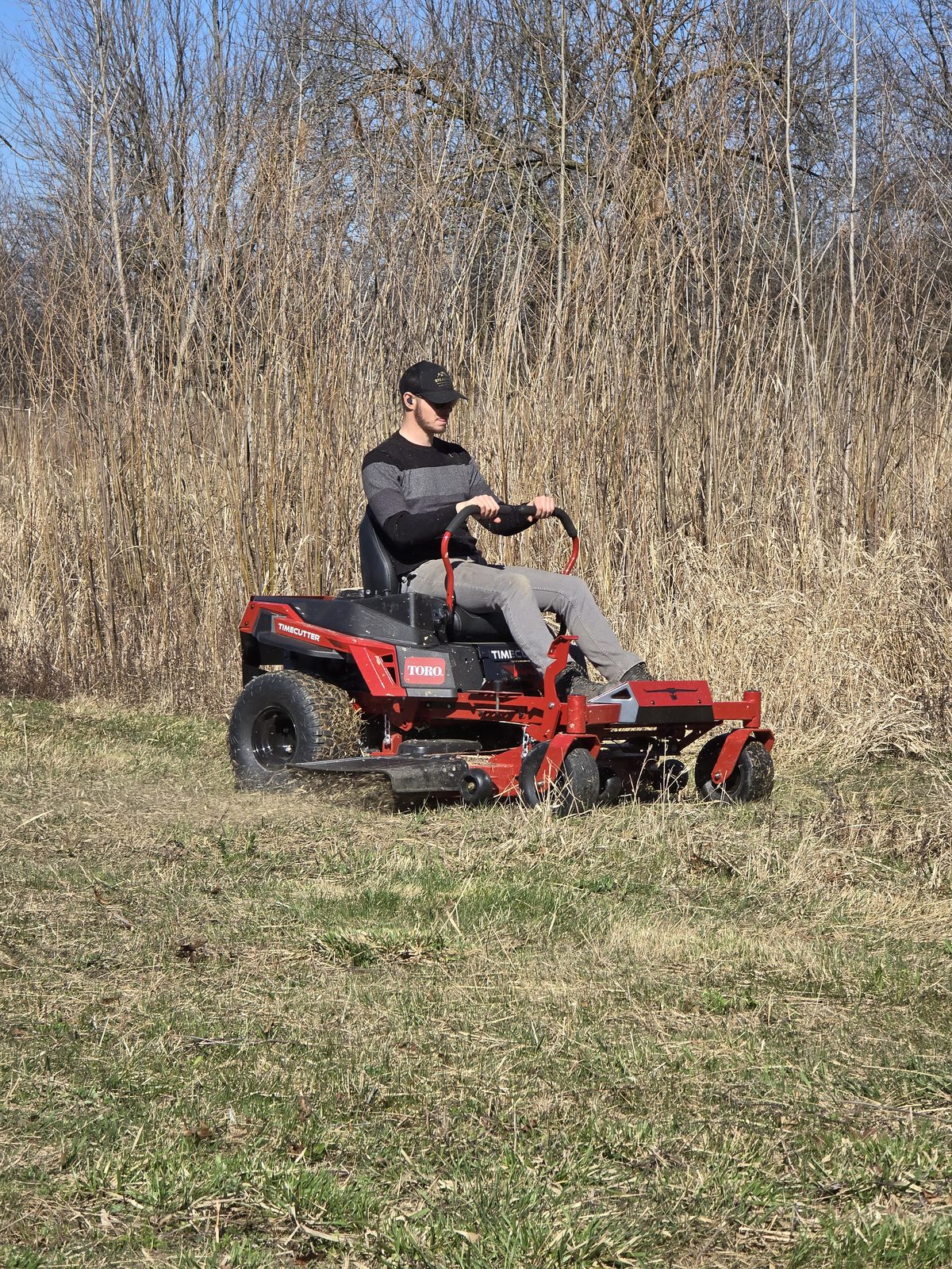 Spring cleanup — zero-turn mowing in the Niagara Region