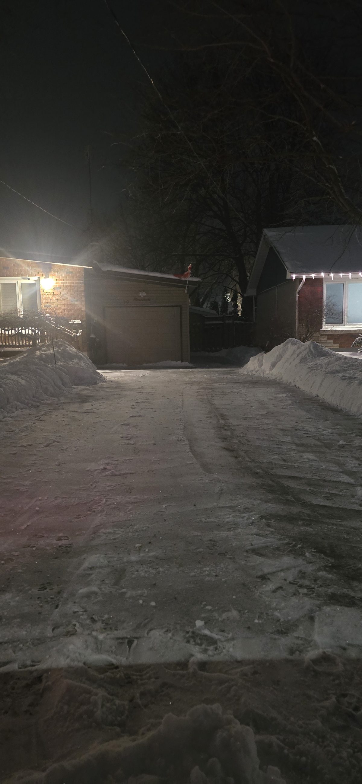 Cleared driveway after snow removal — Niagara Region